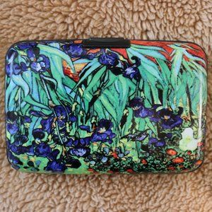 Van Gogh Purple Irisis Small Hard Case Card Wallet